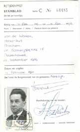 Afdruk van het rittenboekje van Henk van de Werken uit 1966